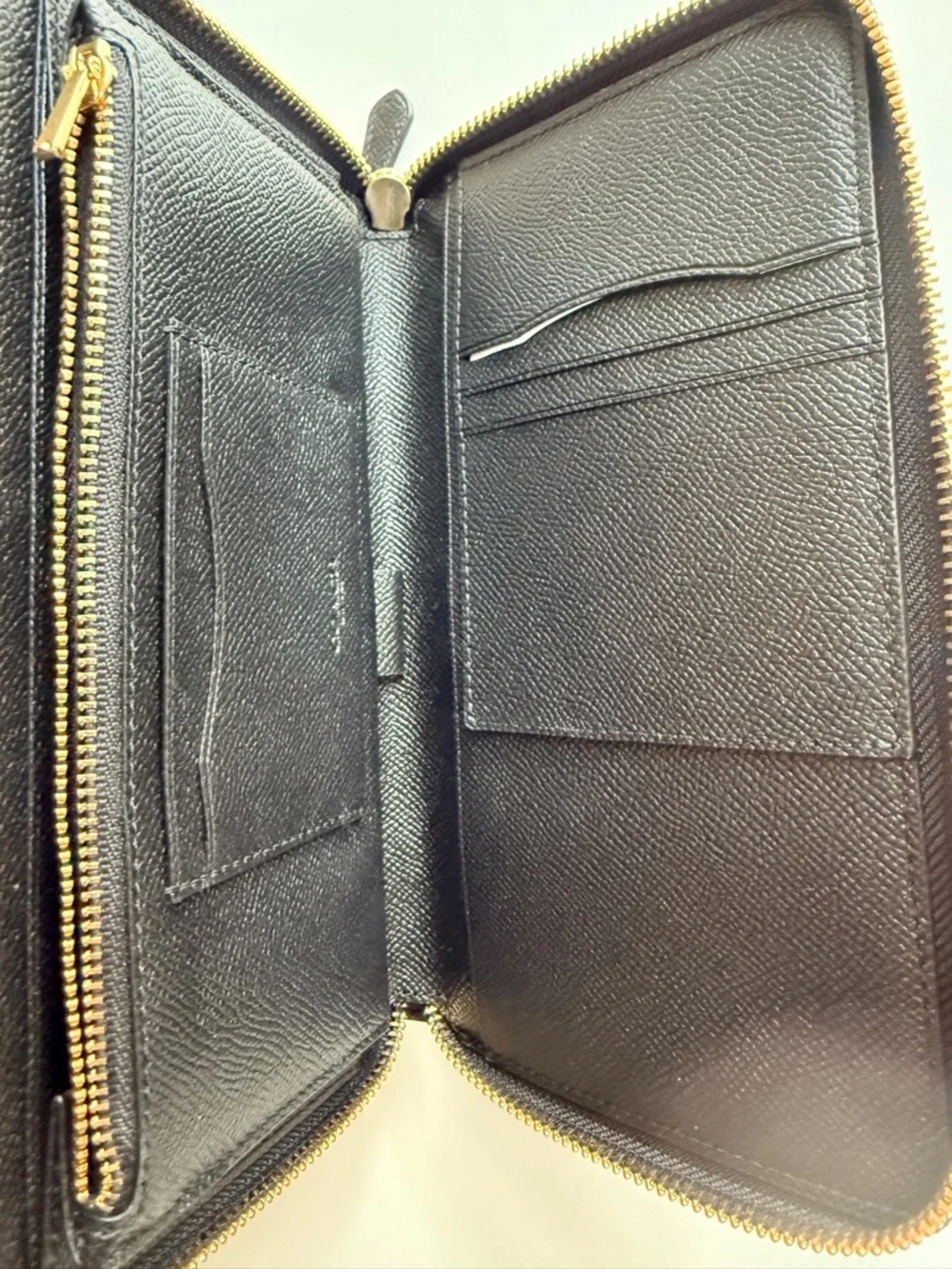 Coach Black Leather Double Zip Wristlet Wallet New With Tags Gold Hardware - Picture 7 of 10